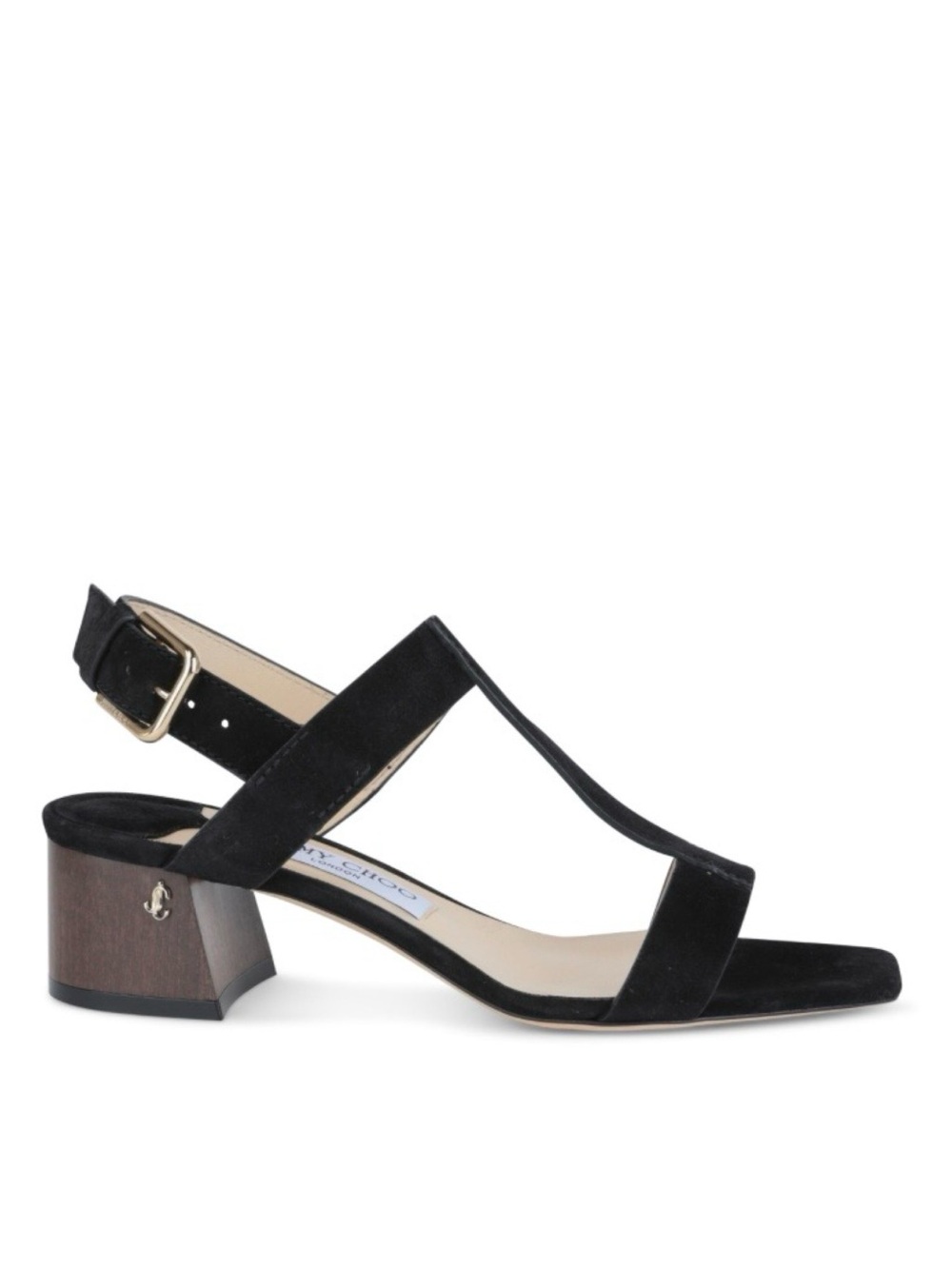 Jimmy Choo Jin 45 Suede Cross Block Heel Sandals 37